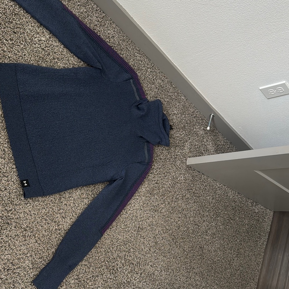 Women's Navy and Purple Sweater